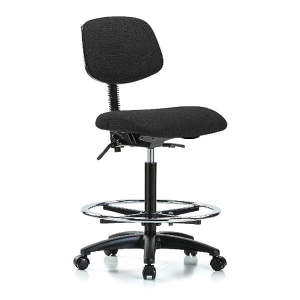 Chair, Fabric, Hi Bench, CF Casters, Blk