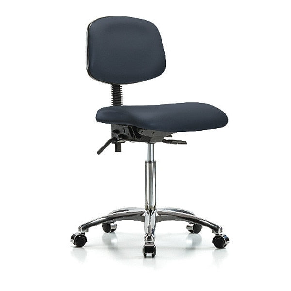 Chair, Vin, Med Bench, Chr Tilt Casters, Nav