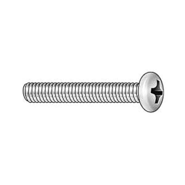 #12-24 x 1/2 in Phillips Round Machine Screw, Zinc Plated Steel, 100 PK