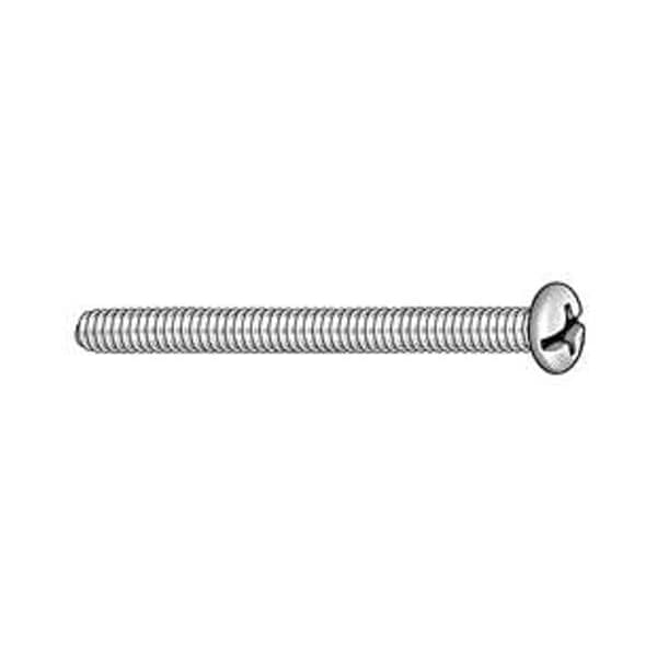 #12-24 x 1 in Combination Phillips/Slotted Round Machine Screw, Zinc Plated Steel, 100 PK