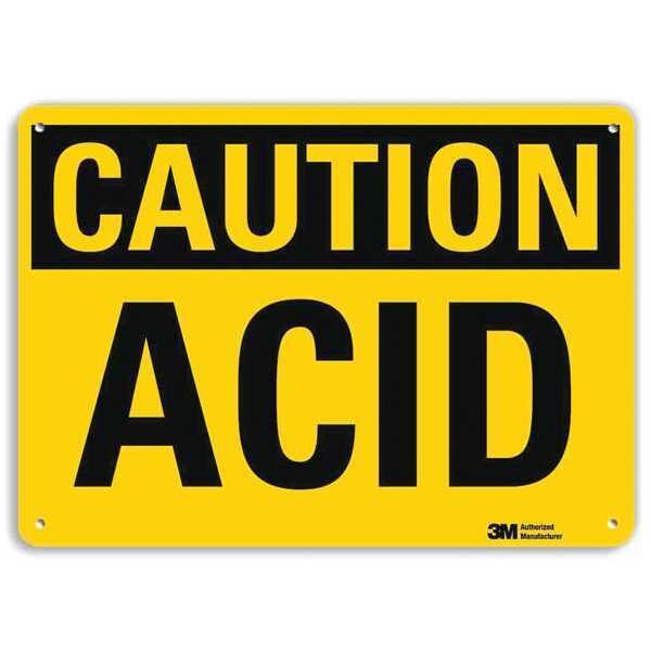 Caution Sign, 7 in H, 10 in W, Vertical Rectangle, English, U4-1041-RA_10X7