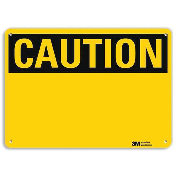Safety Sign, Caution, 7in.H