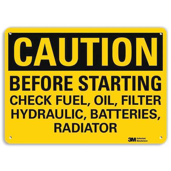 Reflective Maintenance Sign, 7 in Height, 10 in Width, Plastic, Vertical Rectangle, English