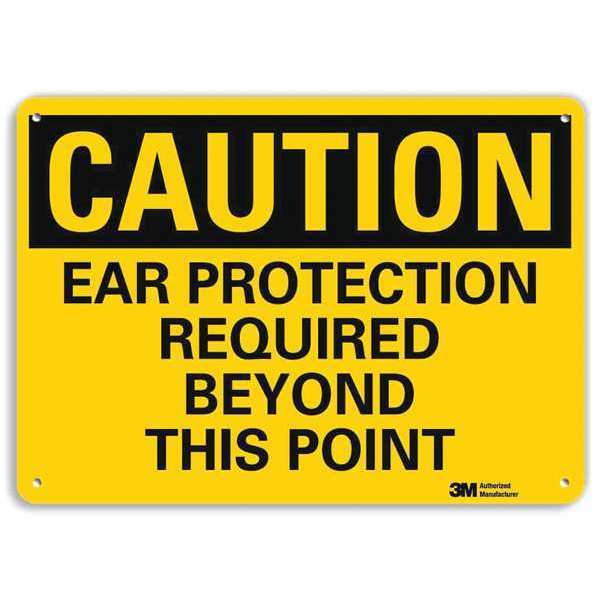 Safety Sign, Ear Protection Beyond, 7in.H