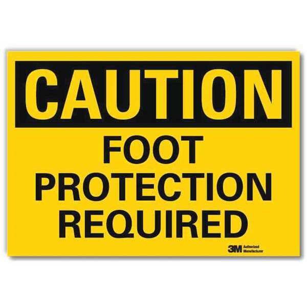 Safety Sign, Foot Protection, 10in.W