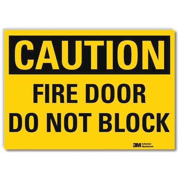 Safety Sign, Self-Adhesive, 10in.W