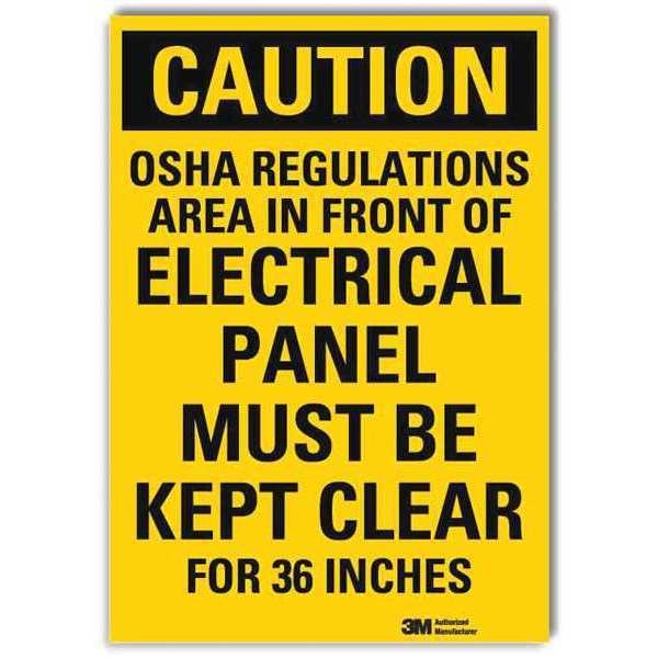 Safety Sign, Must Be Kept Clear, 10 in. W