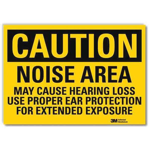 Safety Sign, Use Ear Protection, 14 in. W