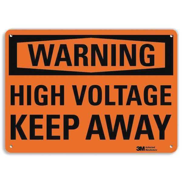 Warning Sign, High Voltage Keep Away, 7inH