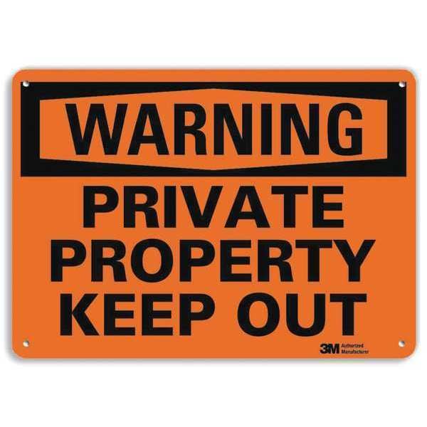 Admittance Sign, Private Property, 7 in. H