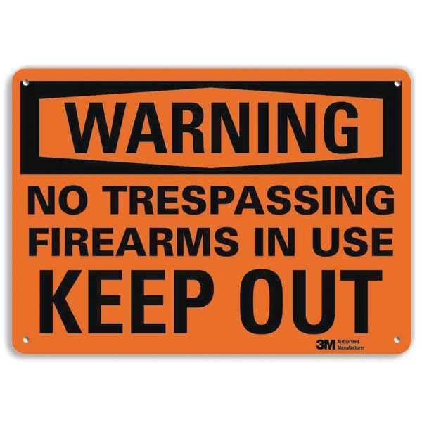 Admittance Sign, Firearms In Use, 7 in. H