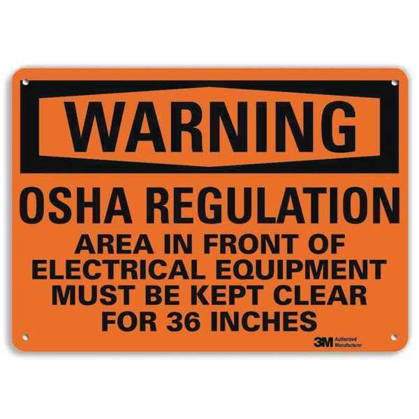 Warning Sign, Electrical Hazard, 7 in. H