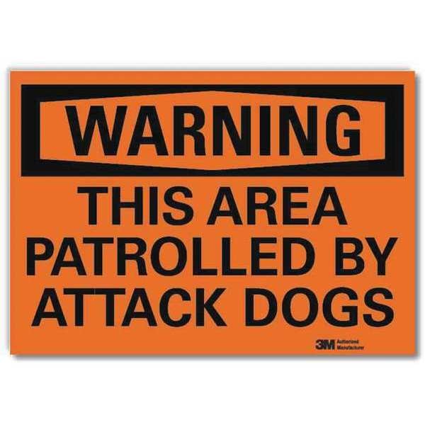 Security Sign, 7 in. H x 10 in. W, Text