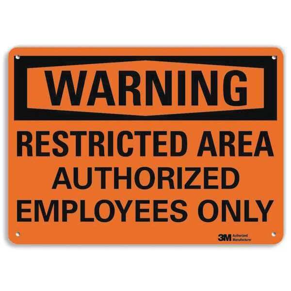 Admittance Sign, Restricted Area, 7 in. H