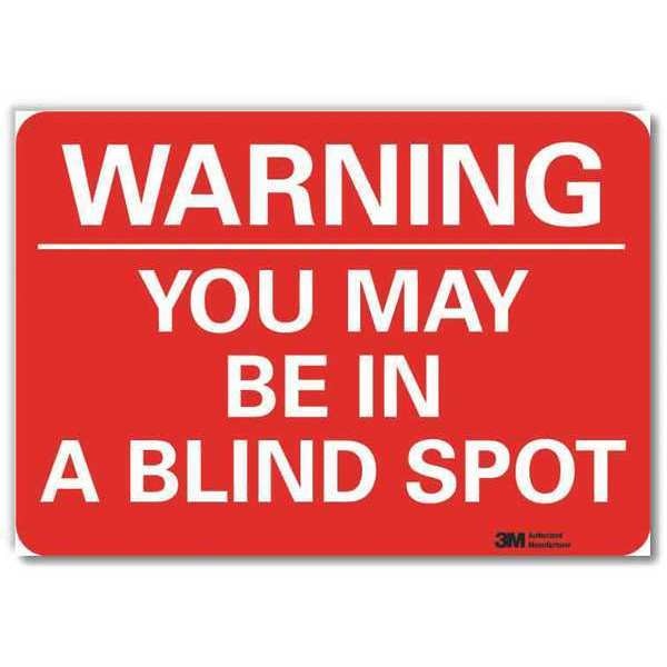 Reflective Traffic Safety Label, 5 in Height, 7 in Width, Aluminum, Horizontal Rectangle, English