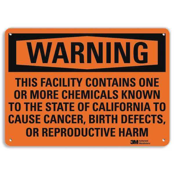 Warning Sign, Facility Contains Chemicals, U6-1248-RA_10X7