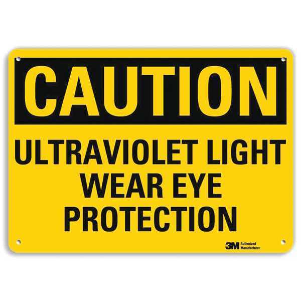 Safety Sign, Wear Eye Protection, 7 in. H
