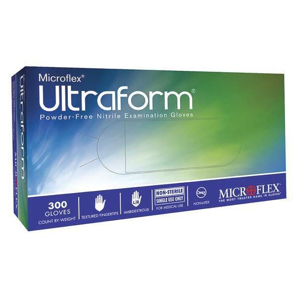 Exam Gloves with ERGOFORM Technology, Nitrile, Powder Free, Cobalt Blue, XS, 300 PK
