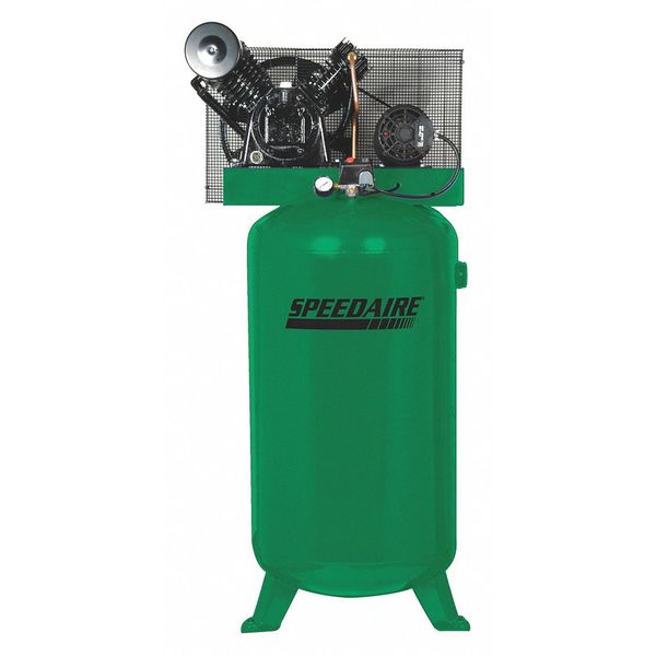 Elec. Air Compressor, General Duty, 5HP, Amps: 22