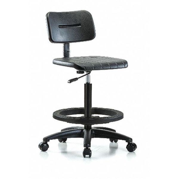 Basic Poly Hi Bench Chair, BF, Casters