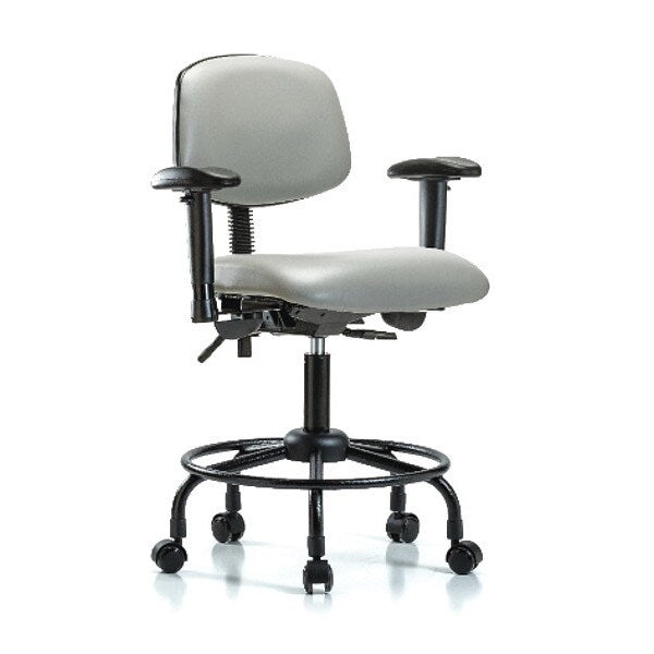 Bench Chair, Vinyl, RT, AA, Casters, Dov