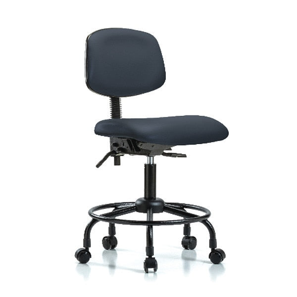 Bench Chair, Vinyl, RT Tilt, Casters, Nav