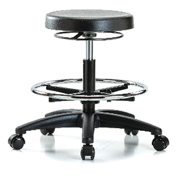 Bench Stool, Med, Poly, CF, Casters