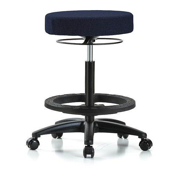 Bench Stool, Hi, Fabric, BF, Casters, Nav