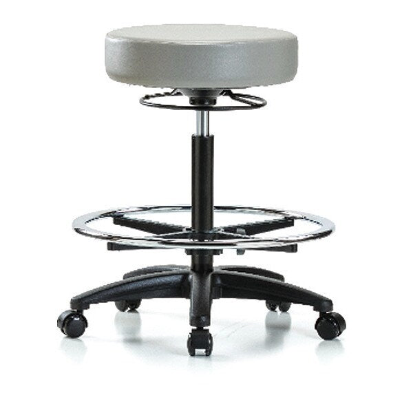 Bench Stool, Hi, Vinyl, CF, Casters, Dov