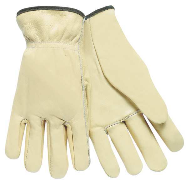 Driver Gloves, CowGrain Lthr, Cream, 2XL, PR