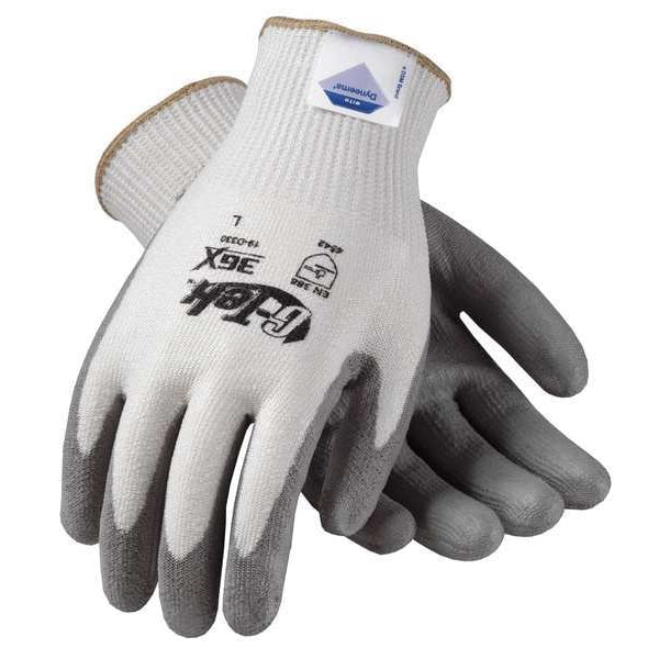Cut Resistant Coated Gloves, A4 Cut Level, Polyurethane, L, 1 PR