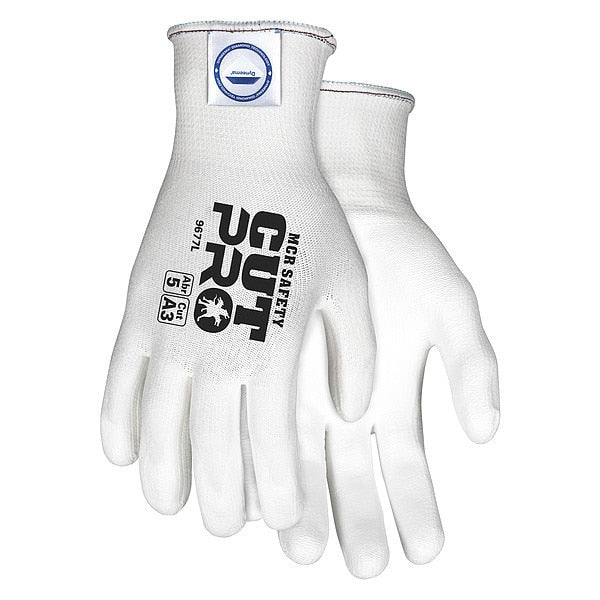 Cut Resistant Coated Gloves, A3 Cut Level, Polyurethane, S, 1 PR