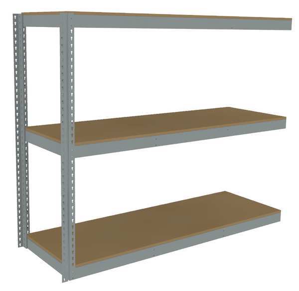 Boltless Shelving Add-On, 72x24, 3 Shelf