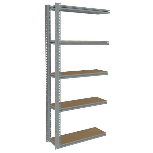 Boltless Shelving Add-On, 36x12, 5 Shelf