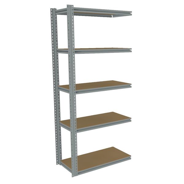 Boltless Shelving Add-On, 36x18, 5 Shelf