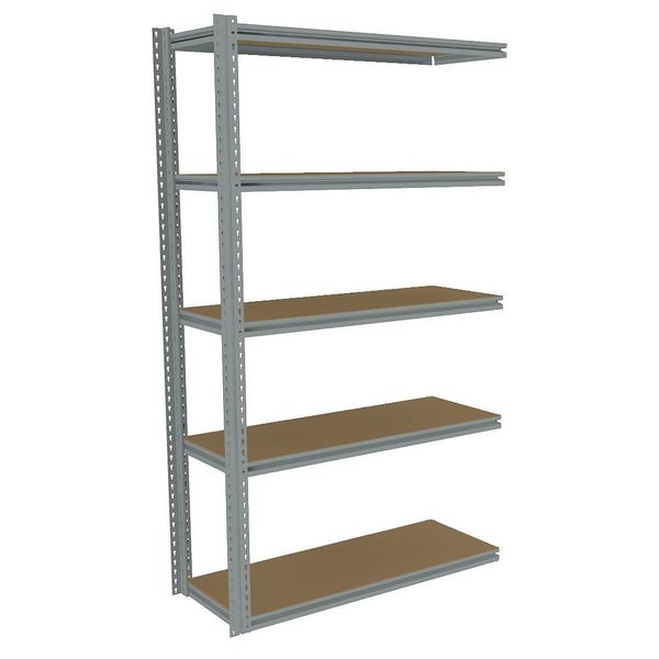 Boltless Shelving Add-On, 48x18, 5 Shelf