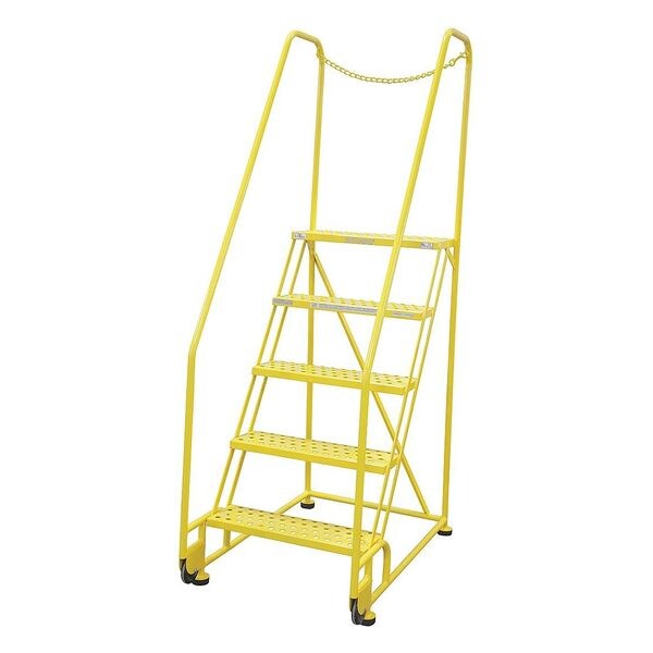 80 in H Steel Tilt and Roll Ladder, 5 Steps
