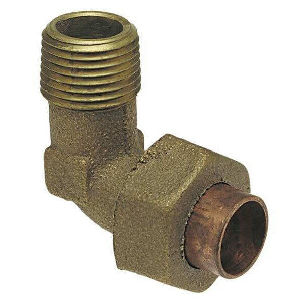 Union Elbow, 90, Cast Bronze, C x MNPT