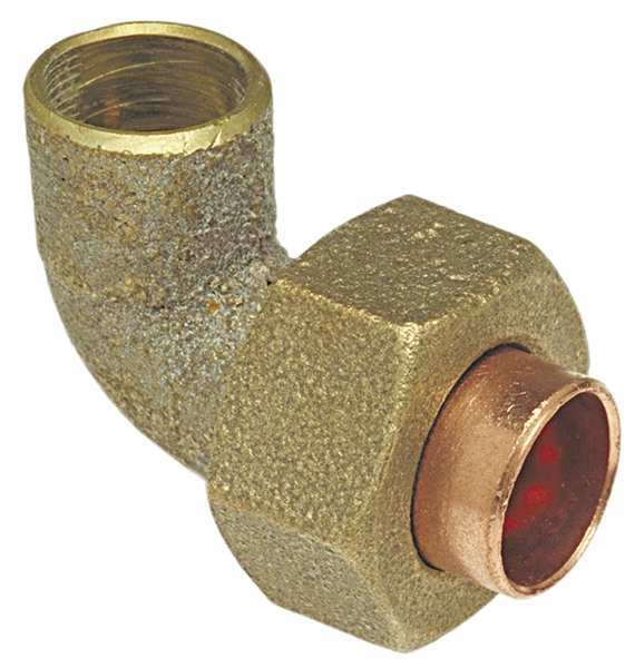 Union Elbow, 90, Cast Bronze, 3/4 In