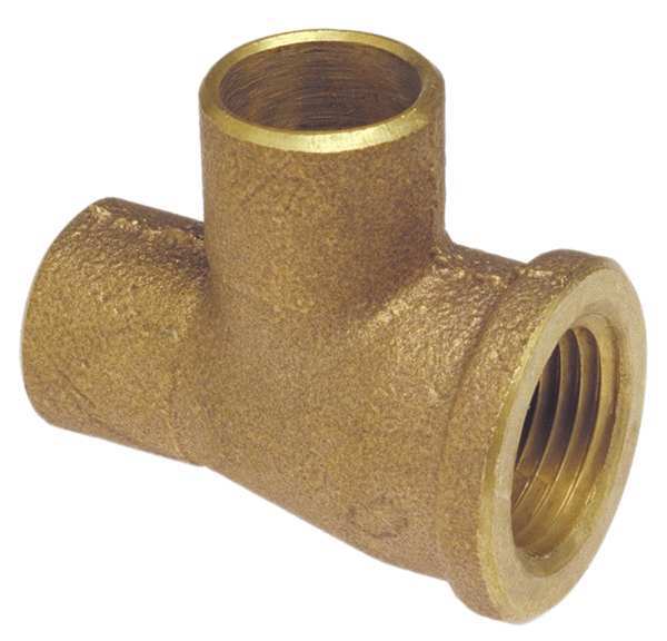 Tee, Cast Bronze, C x F x C, 1/2 x 1/2 In