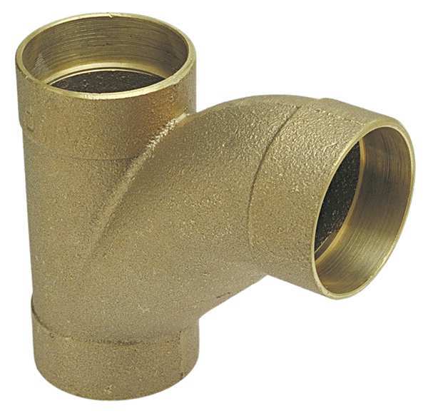 DWV Long Turn Tee Wye, Cast Bronze, 2 In