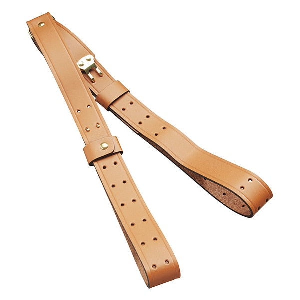 Millitary Sling, 1-1/4x44In, Brown, Leather