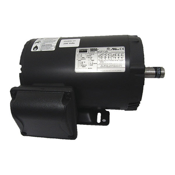 3-Phase General Purpose Motor, 3 HP, 143/5TC Frame, 230/460V AC Voltage, 3,450 Nameplate RPM