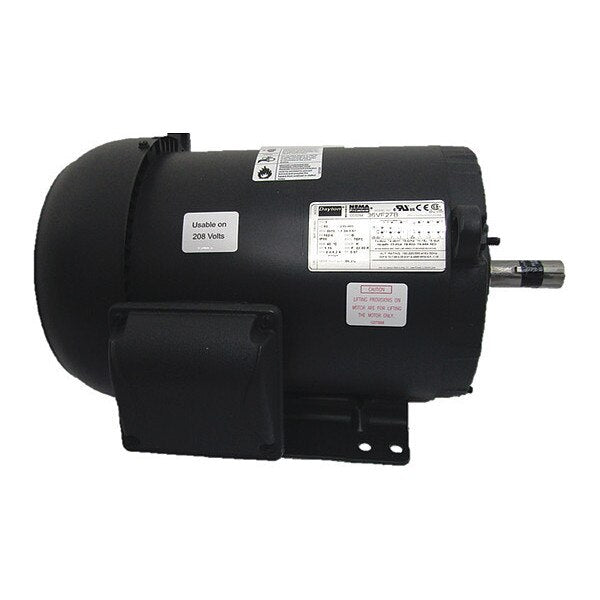 3-Phase General Purpose Motor, 3 HP, 182/4 Frame, 208-230/460V AC Voltage, 3,510 Nameplate RPM