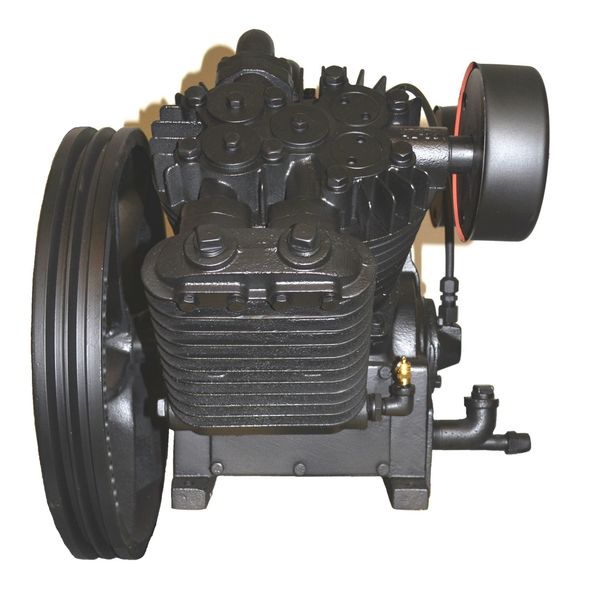 Air Compressor Pump, 10, Two Stage Stage, 1.5 qt Oil Capacity, 2 Cylinder