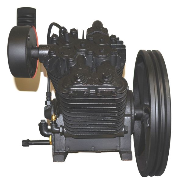 Air Compressor Pump, 10, Two Stage Stage, 1.5 qt Oil Capacity, 2 Cylinder
