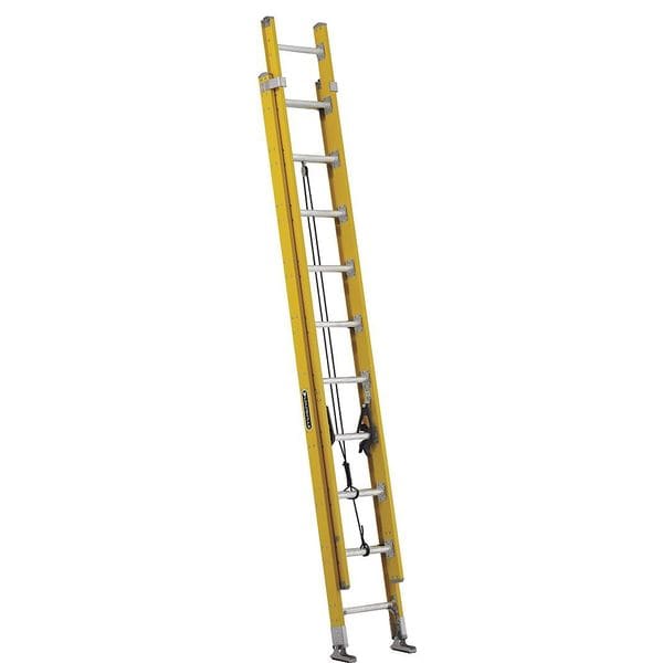 Fiberglass Extension Ladder, 375 lb Load Capacity