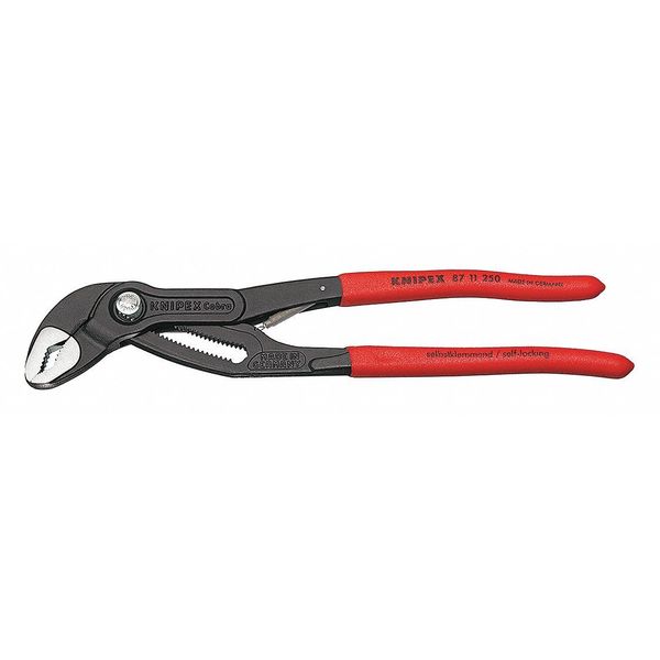 10 in Knipex Cobra V-Jaw Tongue and Groove Plier Serrated, Plastic Grip
