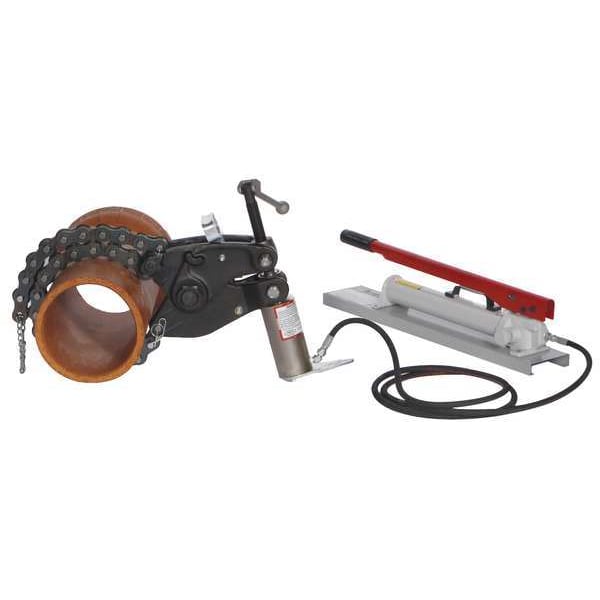 Hydraulic Pipe Cutter, 4 to 15 in Cap