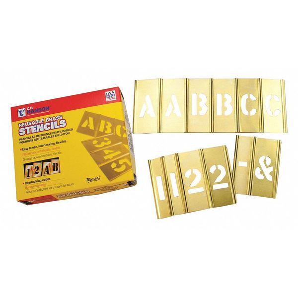 Brass Stencil Set Of 4 Number/Letters